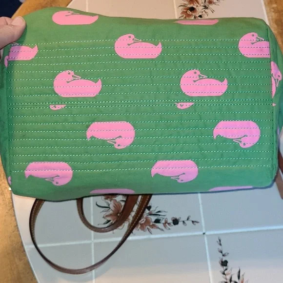 Dooney & Bourke-Green and Pink Vintage Purse Pre-loved. - Picture 9 of 16